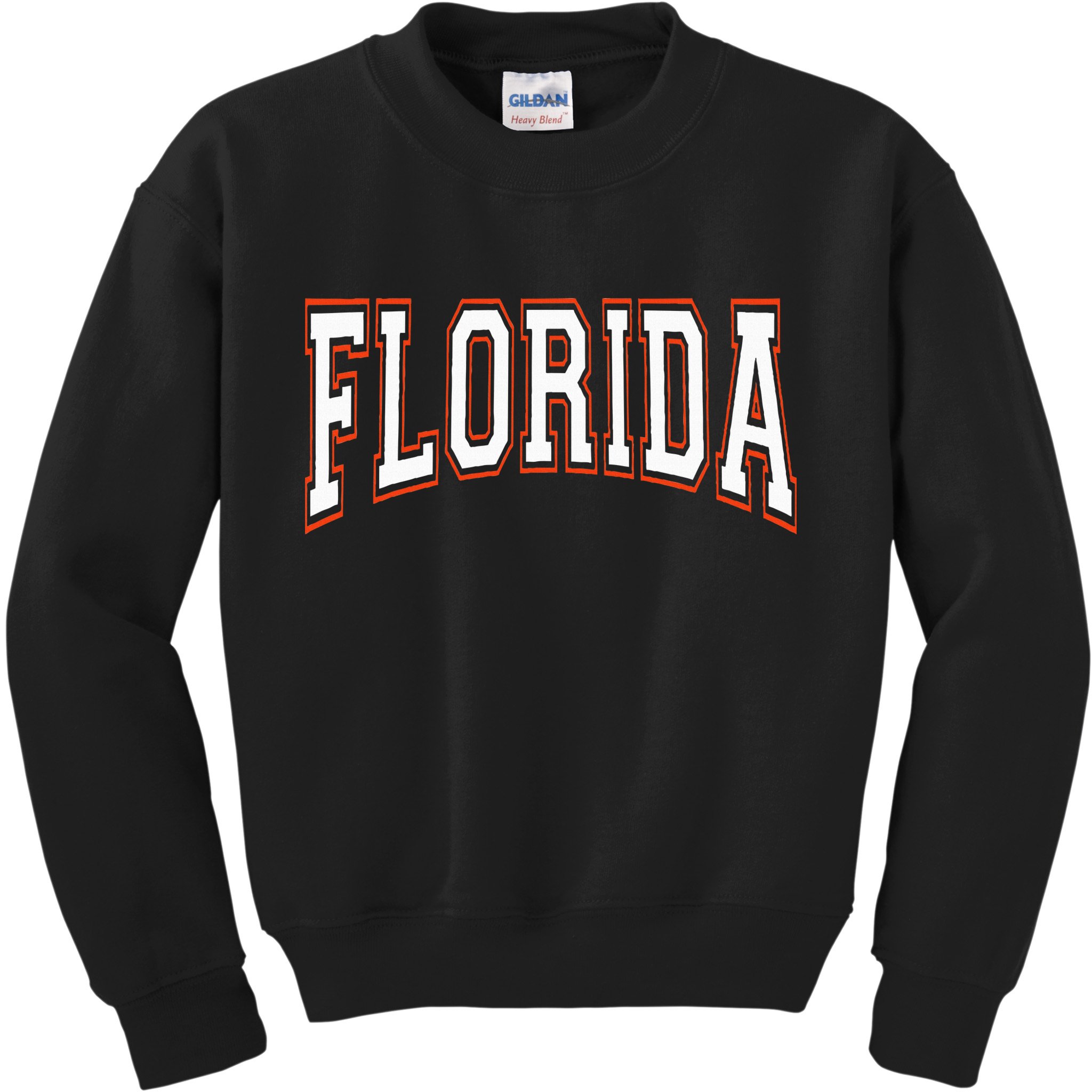 funny Florida FL United States Font  Kids Sweatshirt
