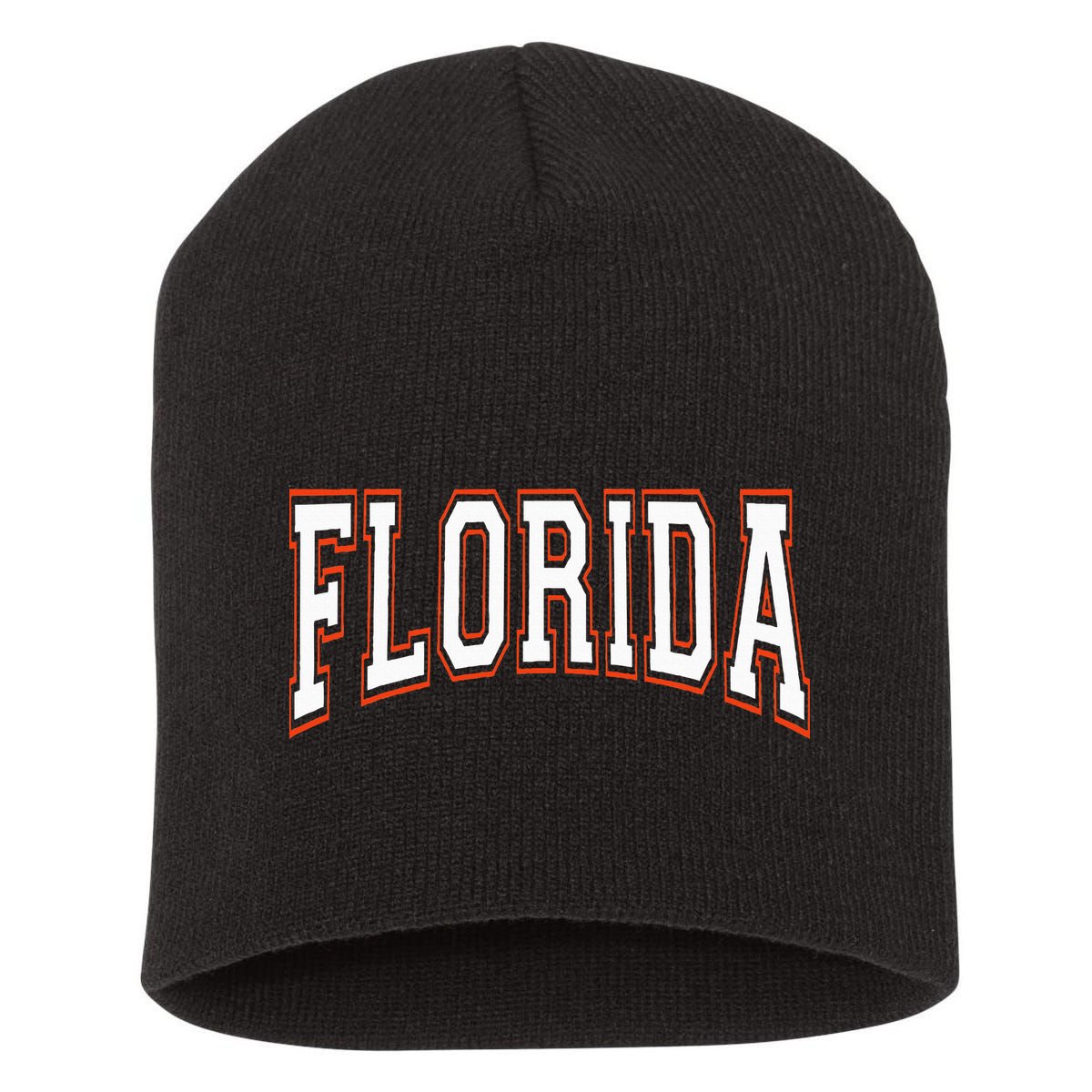 funny Florida FL United States Font  Short Acrylic Beanie