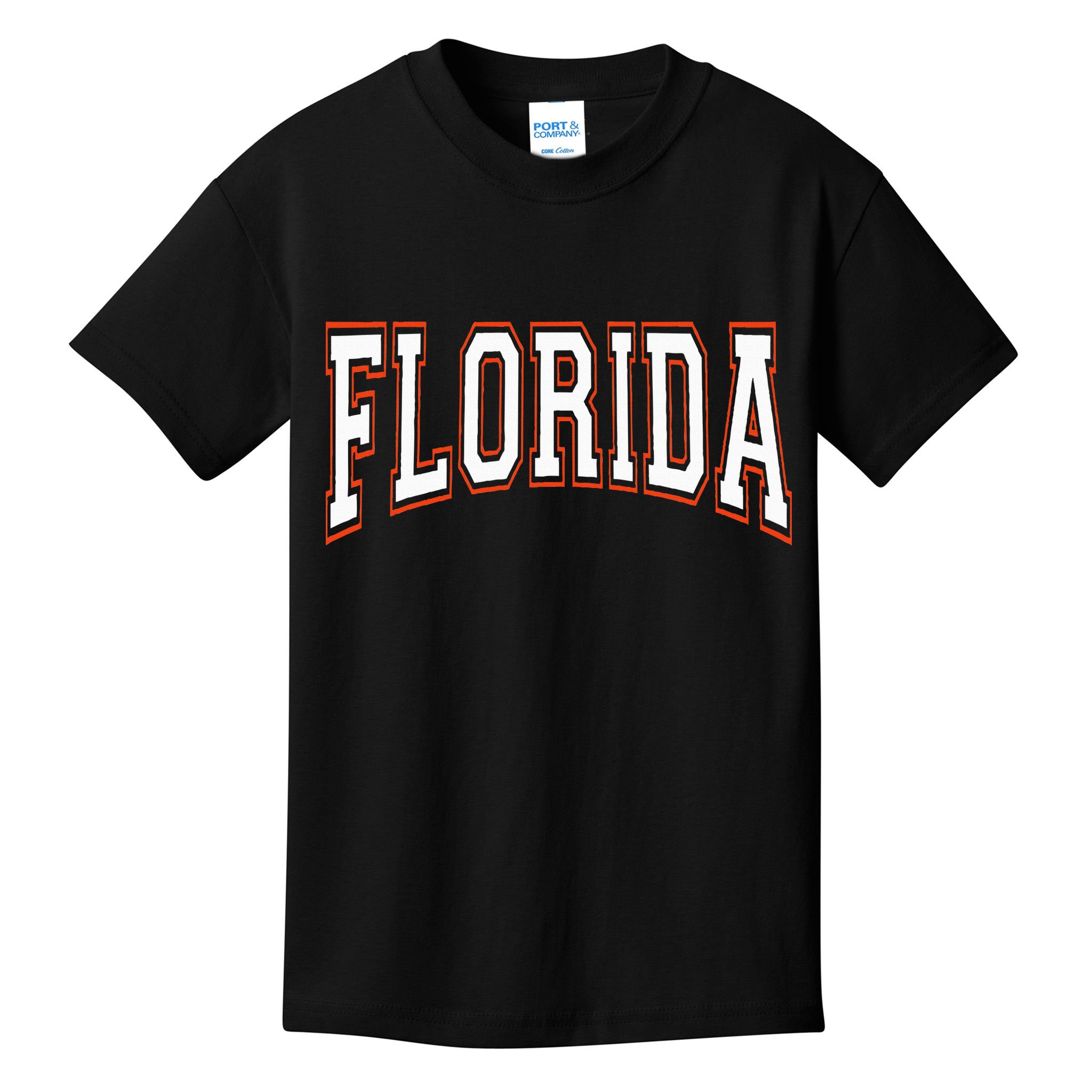funny Florida FL United States Font  Kids T-Shirt