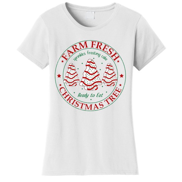 Funny Farm Fresh Christmas Tree Cakes Family Xmas Pajamas Women's T-Shirt