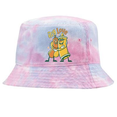 Funny Fast Food Big Love Mustard And Sausage Great Gift Tie-Dyed Bucket Hat