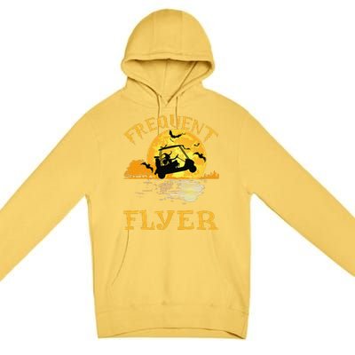 Frequent Flyer Fairway Golf Witch Vintage Halloween Costume Premium Pullover Hoodie