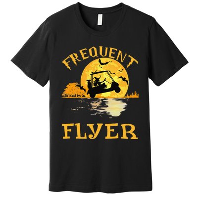 Frequent Flyer Fairway Golf Witch Vintage Halloween Costume Premium T-Shirt