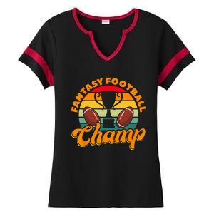 Football Fantasy Football Champ Fantasy Football Player Ladies Halftime Notch Neck Tee