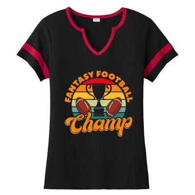 Football Fantasy Football Champ Fantasy Football Player Ladies Halftime Notch Neck Tee