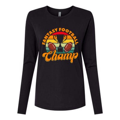 Football Fantasy Football Champ Fantasy Football Player Womens Cotton Relaxed Long Sleeve T-Shirt