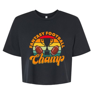 Football Fantasy Football Champ Fantasy Football Player Bella+Canvas Jersey Crop Tee