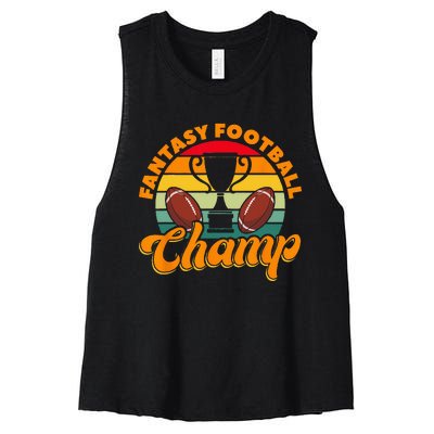 Football Fantasy Football Champ Fantasy Football Player Women's Racerback Cropped Tank