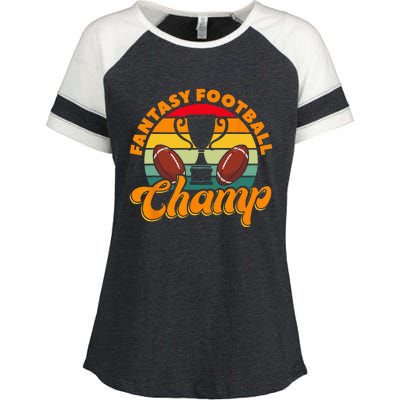 Football Fantasy Football Champ Fantasy Football Player Enza Ladies Jersey Colorblock Tee