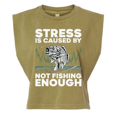 Funny Fishing For Men Women Bass Fly Fishing Lovers Garment-Dyed Women's Muscle Tee