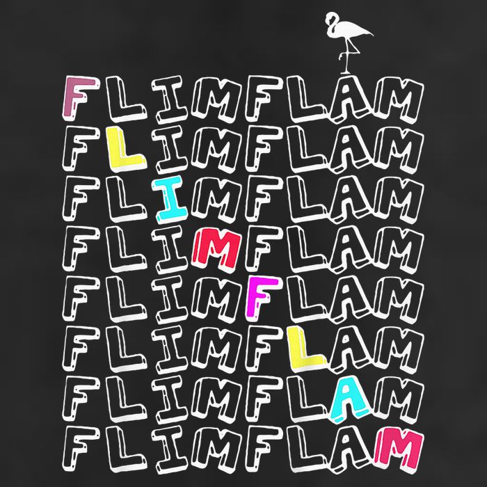 Flim Flam  Funny Flamingo  Gift  7 Panel Mesh Trucker Snapback Hat