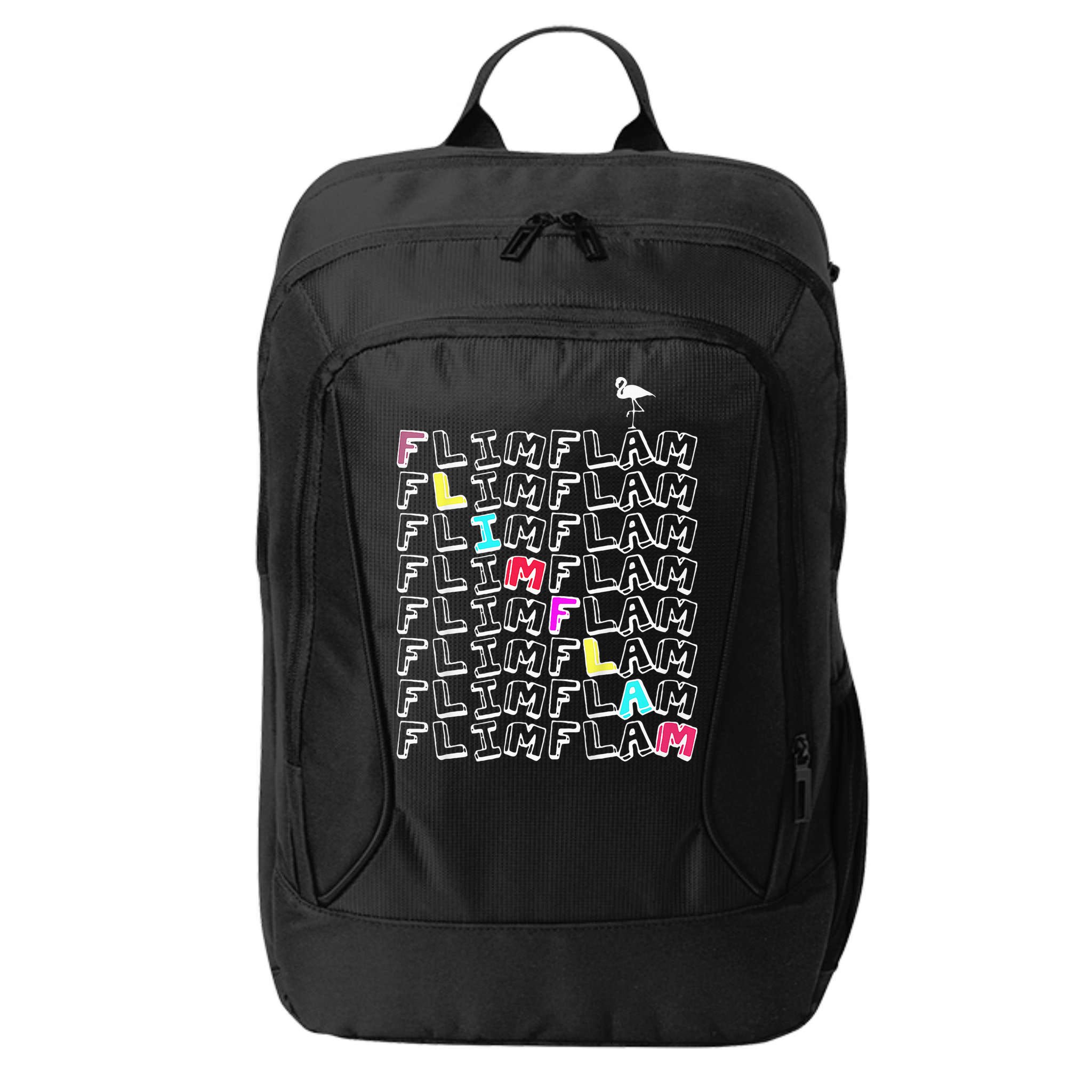 Flim Flam  Funny Flamingo  Gift  City Backpack