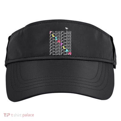 Flim Flam  Funny Flamingo  Gift  Adult Drive Performance Visor