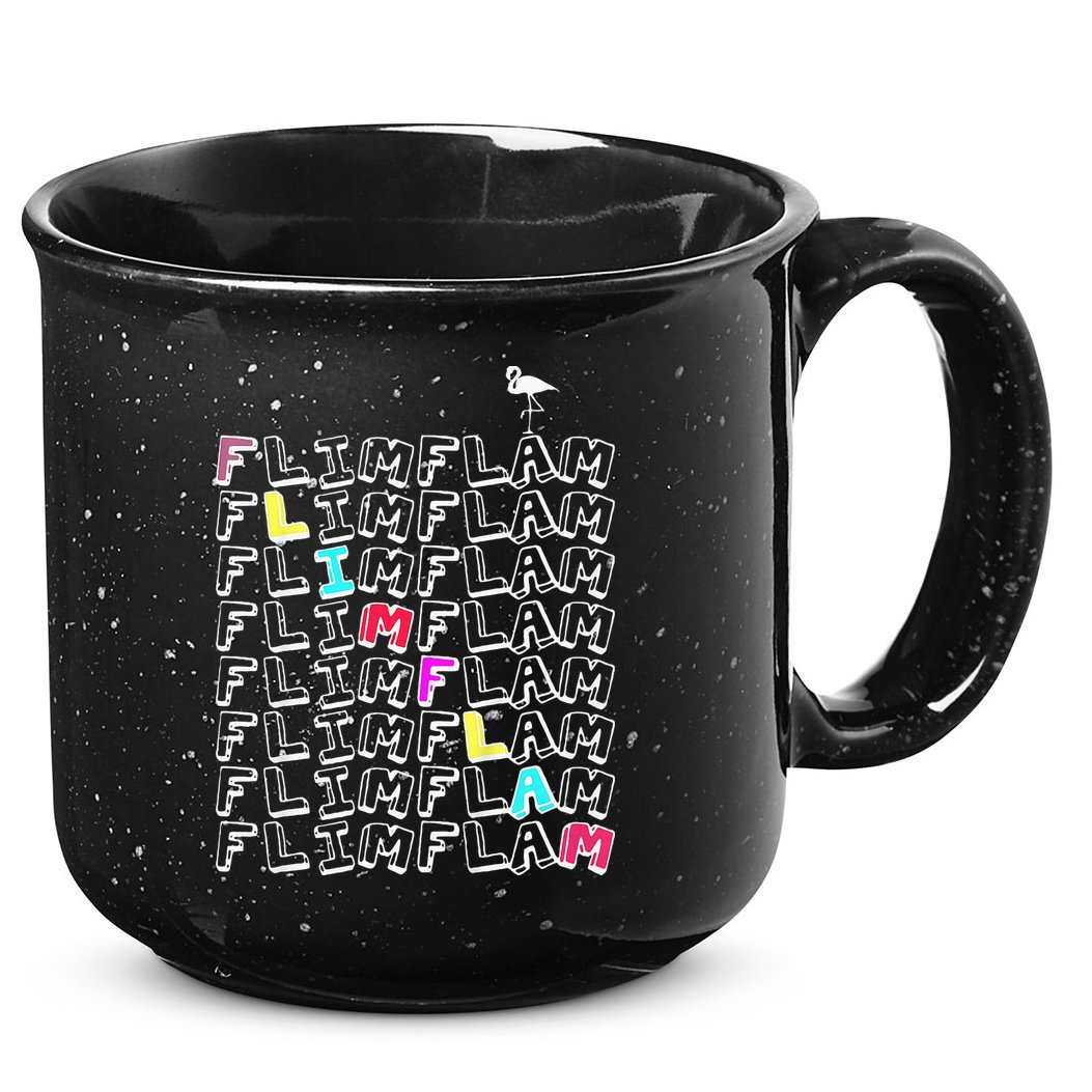 Flim Flam  Funny Flamingo  Gift  15oz Campfire Ceramic Mug