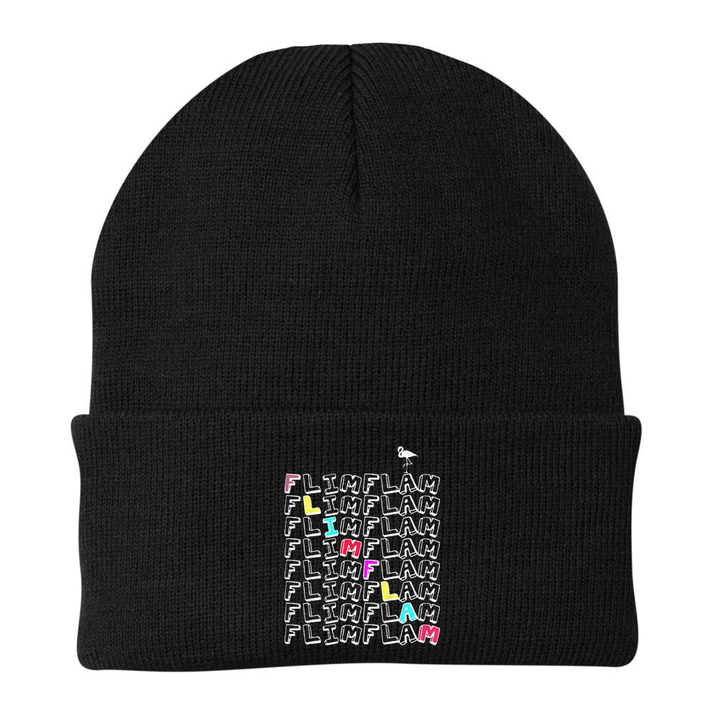 Flim Flam  Funny Flamingo  Gift  Beanie