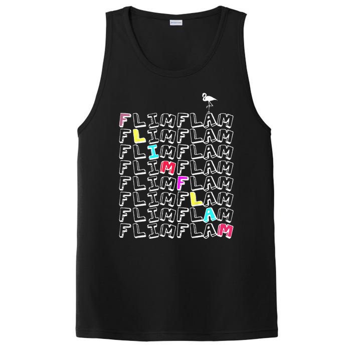 Flim Flam  Funny Flamingo  Gift  PosiCharge Competitor Tank