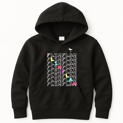 Flim Flam  Funny Flamingo  Gift  Kids Hoodie