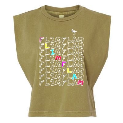 Flim Flam  Funny Flamingo  Gift  Garment-Dyed Women's Muscle Tee