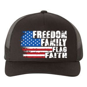 Freedom Family Flag Faith Yupoong Adult 5-Panel Trucker Hat