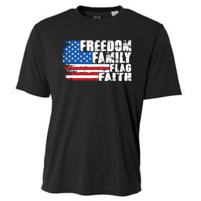 Freedom Family Flag Faith Cooling Performance Crew T-Shirt