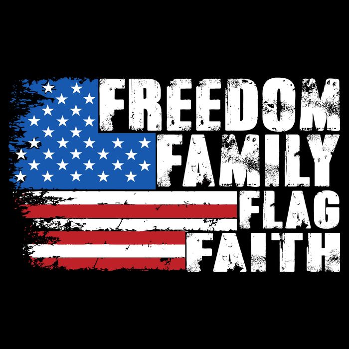 Freedom Family Flag Faith Cooling Performance Crew T-Shirt