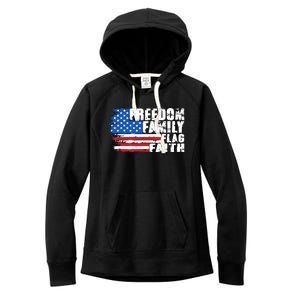 Freedom Family Flag Faith Women's Fleece Hoodie