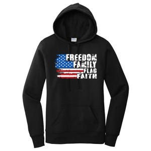 Freedom Family Flag Faith Women's Pullover Hoodie