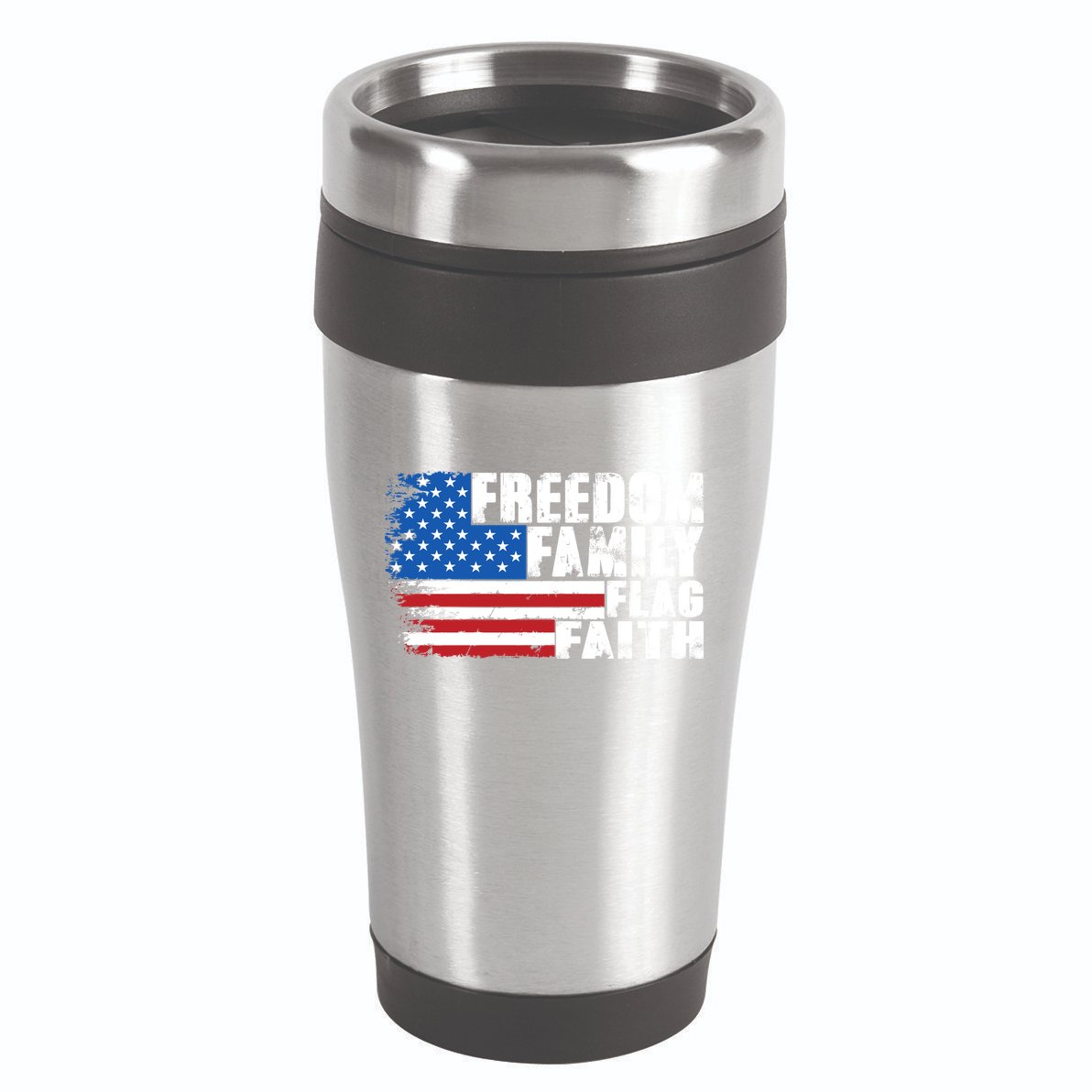 Freedom Family Flag Faith 16oz Travel Tumbler
