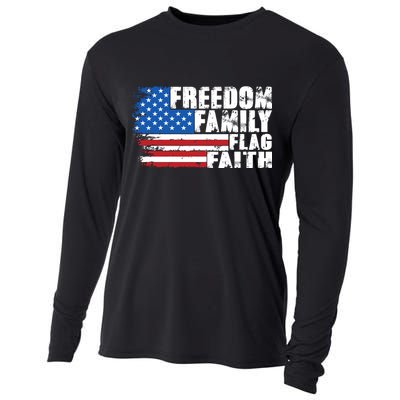 Freedom Family Flag Faith Cooling Performance Long Sleeve Crew