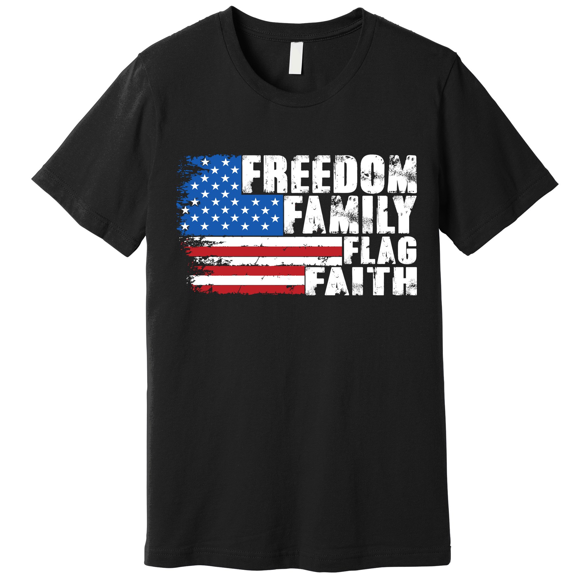 Freedom Family Flag Faith Premium T-Shirt