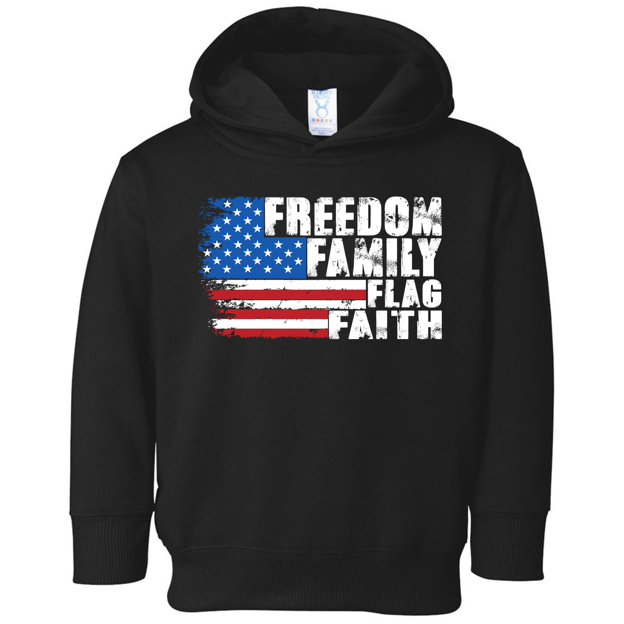 Freedom Family Flag Faith Toddler Hoodie