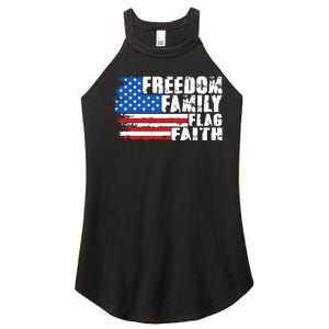 Freedom Family Flag Faith Women's Perfect Tri Rocker Tank