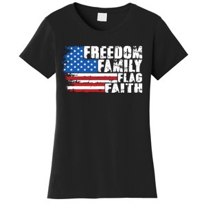 Freedom Family Flag Faith Women's T-Shirt