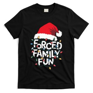 Forced Family Fun Sarcastic Christmas Funny Xmas Pajamas T-Shirt