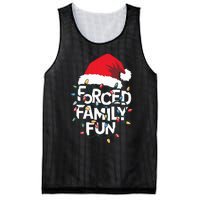 Forced Family Fun Sarcastic Christmas Funny Xmas Pajamas Mesh Reversible Basketball Jersey Tank