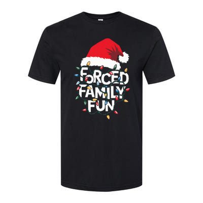 Forced Family Fun Sarcastic Christmas Funny Xmas Pajamas Softstyle CVC T-Shirt