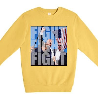 Fight Fight Fight For Donald Trump 2024 Usa Election Voting Premium Crewneck Sweatshirt