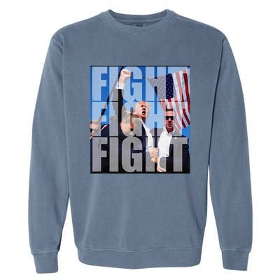 Fight Fight Fight For Donald Trump 2024 Usa Election Voting Garment-Dyed Sweatshirt