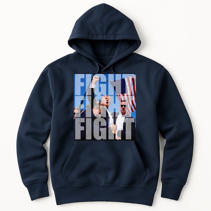 Fight Fight Fight For Donald Trump 2024 Usa Election Voting Hoodie