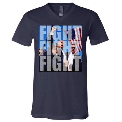 Fight Fight Fight For Donald Trump 2024 Usa Election Voting V-Neck T-Shirt