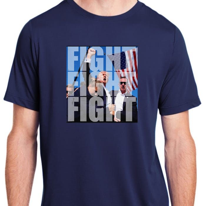 Fight Fight Fight For Donald Trump 2024 Usa Election Voting Adult ChromaSoft Performance T-Shirt