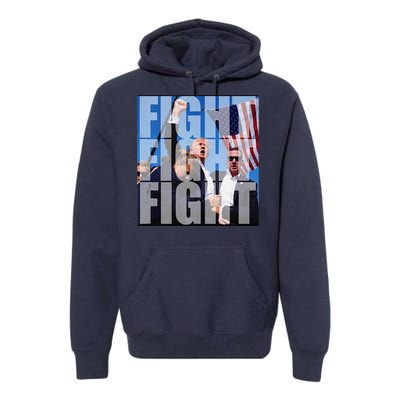 Fight Fight Fight For Donald Trump 2024 Usa Election Voting Premium Hoodie