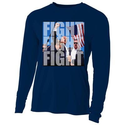 Fight Fight Fight For Donald Trump 2024 Usa Election Voting Cooling Performance Long Sleeve Crew