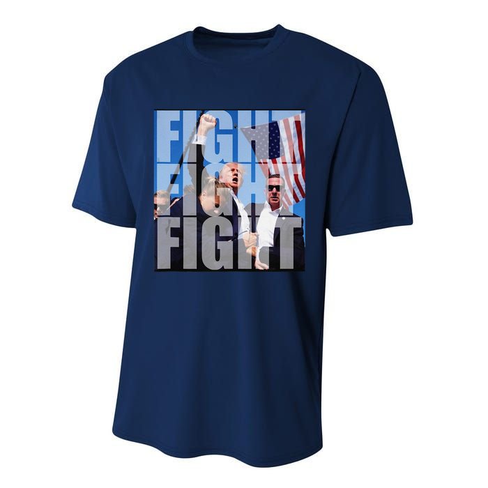 Fight Fight Fight For Donald Trump 2024 Usa Election Voting Performance Sprint T-Shirt