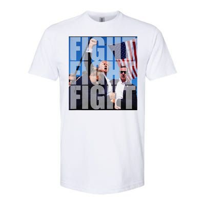 Fight Fight Fight For Donald Trump 2024 Usa Election Voting Softstyle CVC T-Shirt