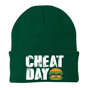 Funny Fast Food Hamburger Cheeseburger Cheat Day Gift Knit Cap Winter Beanie