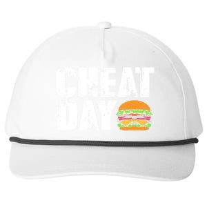 Funny Fast Food Hamburger Cheeseburger Cheat Day Gift Snapback Five-Panel Rope Hat