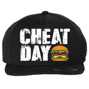 Funny Fast Food Hamburger Cheeseburger Cheat Day Gift Wool Snapback Cap