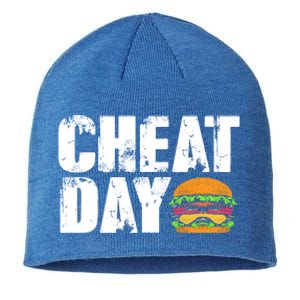 Funny Fast Food Hamburger Cheeseburger Cheat Day Gift Sustainable Beanie