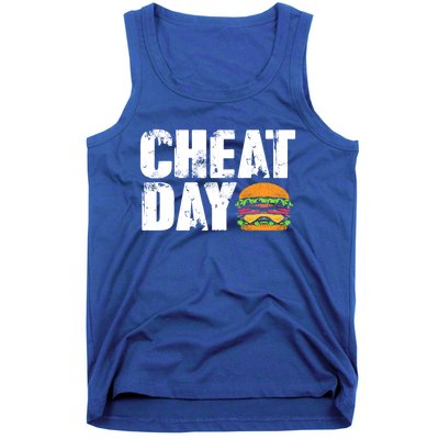 Funny Fast Food Hamburger Cheeseburger Cheat Day Gift Tank Top